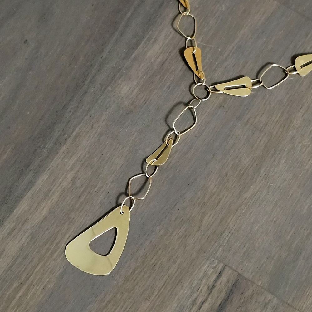 10K Gold Lariat Necklace - Picture 6 of 12